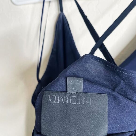 INTERMIX Navy Blue Velvet Maxi Dress - Picture 3 of 8